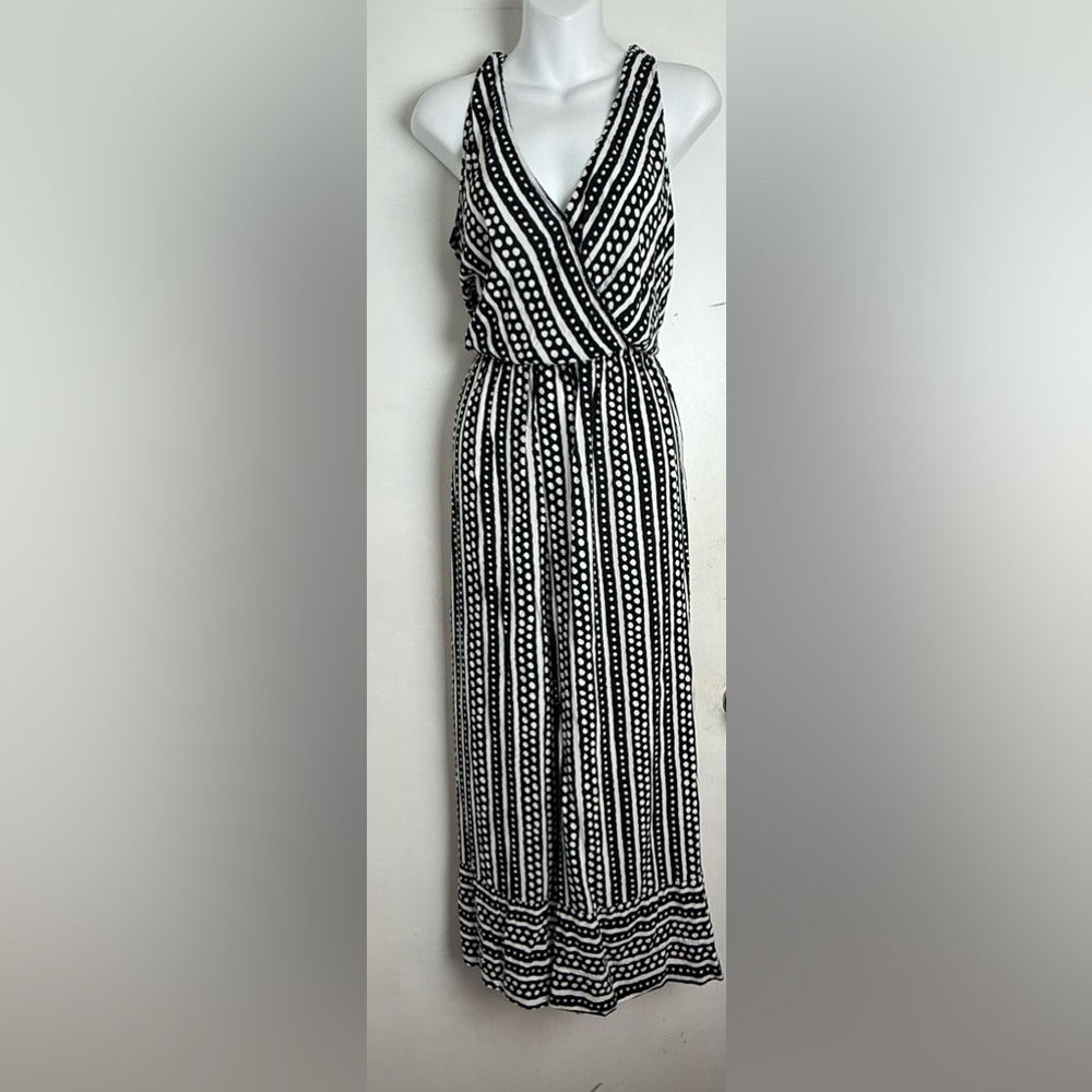 Black and White Patterned Maxi Dress